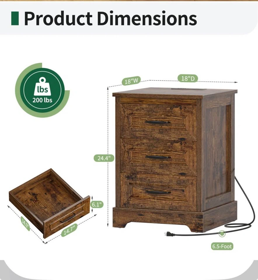 Nightstands with Built In Power Outlets - photo 3
