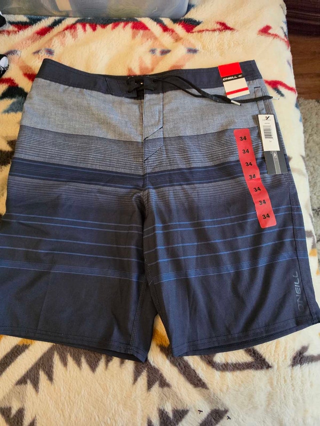 O'Neill Board Shorts - Blue Stripes - Size 34