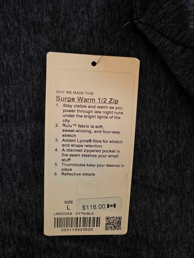 Lululemon Surge Warm 1/2 Zip L - photo 3