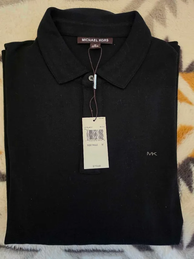 Michael Kors Polo Shirt - Black, Medium, New w/ Tags