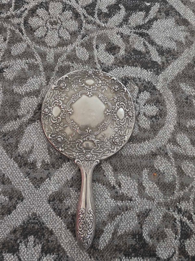 Silver Hand Mirror - photo 2