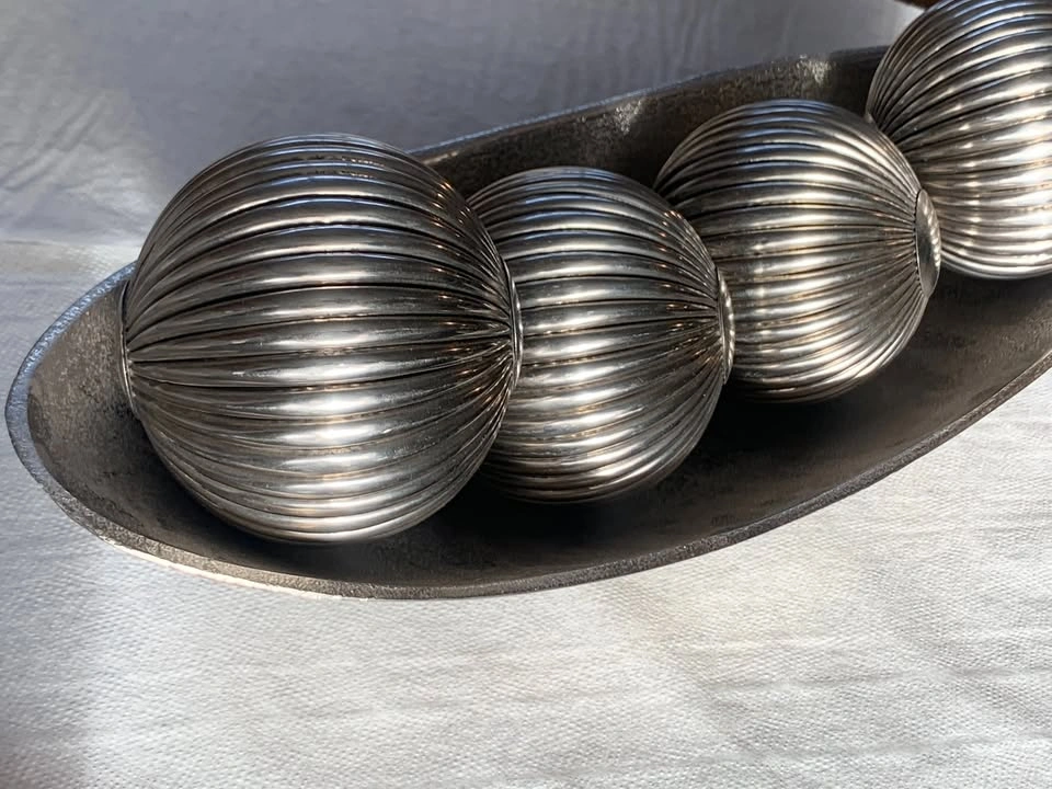 Metal Decorative Orbs and Tray - photo 5