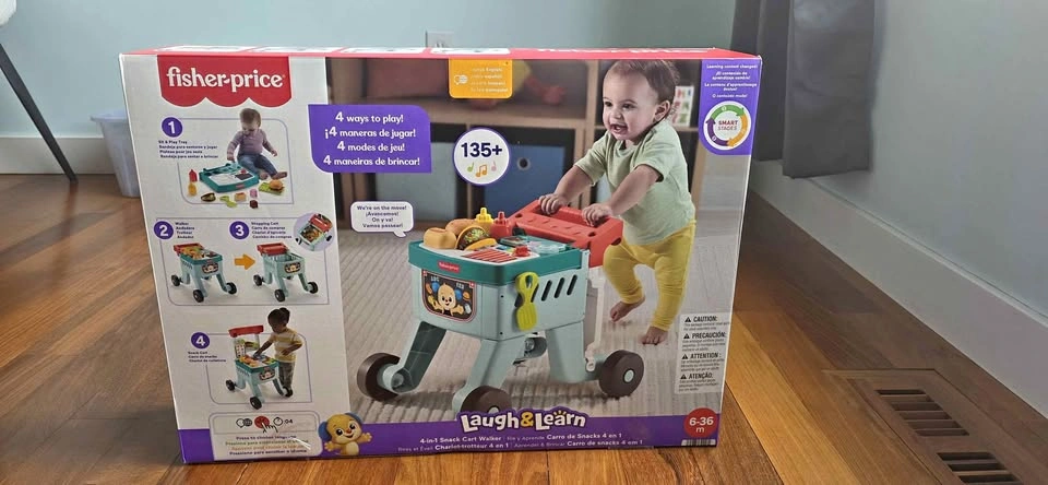 BRAND NEW Fisher-Price Laugh & Learn 4-in-1 Snack Cart!