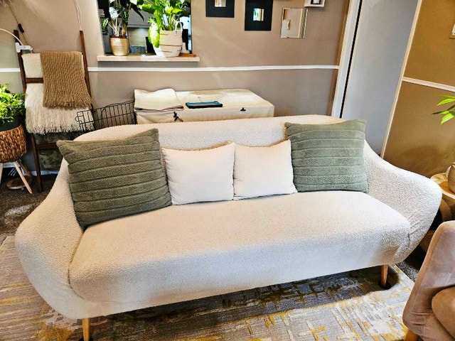 Mid-Century Modern Curved Sofa