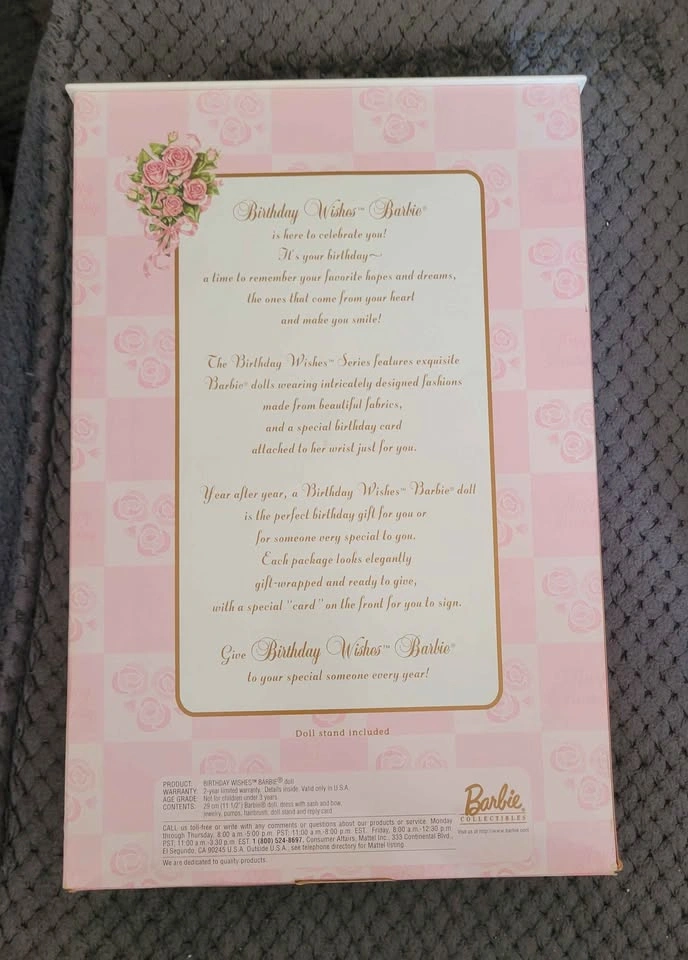 Collector Edition Barbie Birthday Wishes 1999 - photo 3