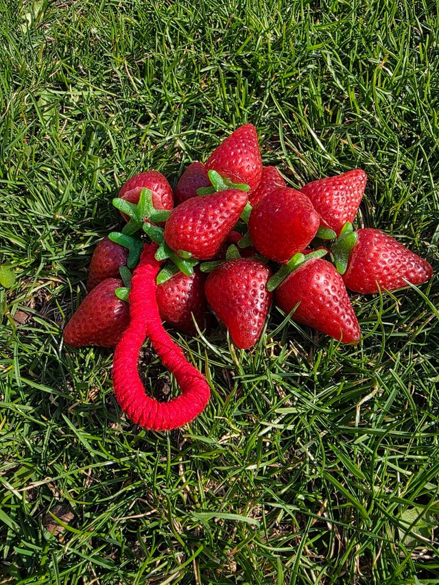 Strawberry soap on a rope - photo 2