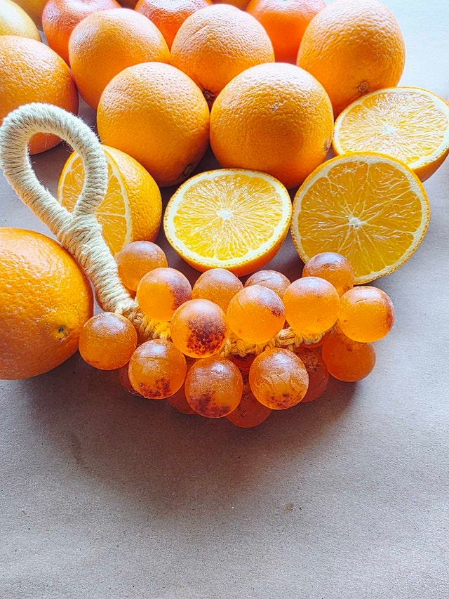 Orange Zest Grape Shape Soap