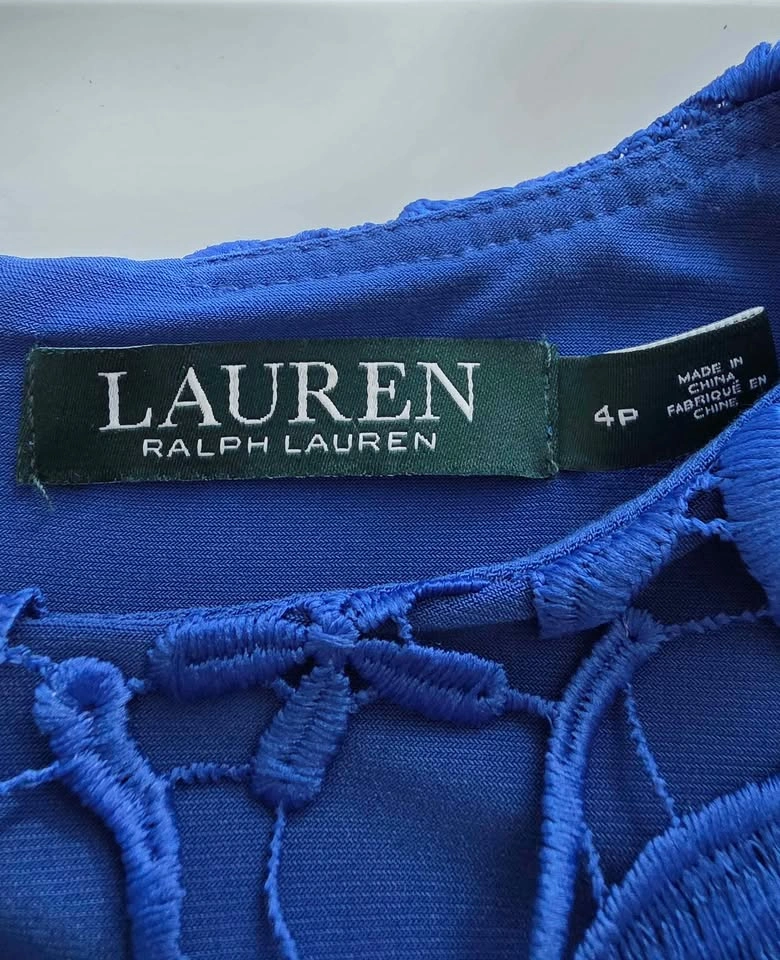Lauren Ralph Lauren Royal Blue Lace Dress (Size 4P) - photo 3