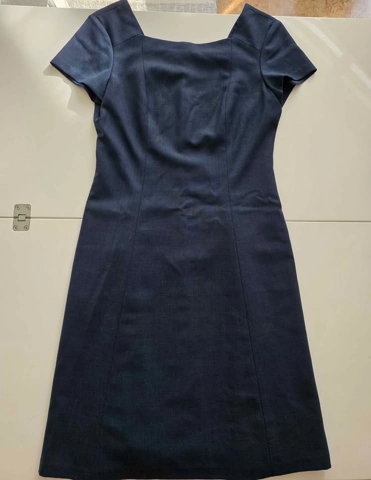 Theory Navy Square Neck Sheath Dress – Size 2 - photo 2
