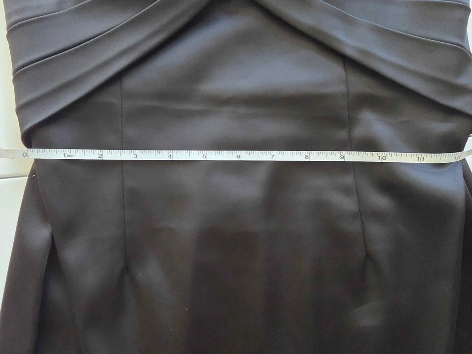 Calvin Klein Black Satin Pleated Bust Dress – Size 4 - photo 4