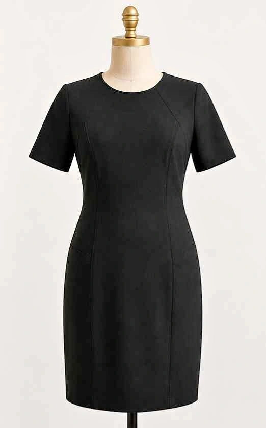 T Tahari Black Short Sleeve Sheath Dress - Size 2