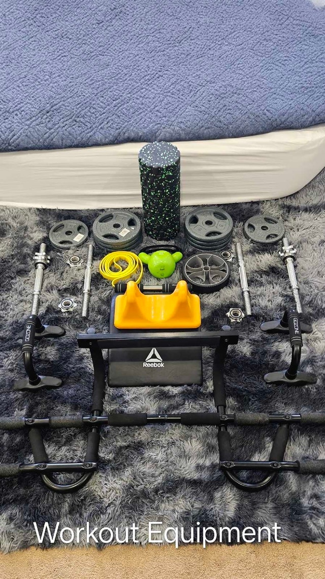 Home Gym & Workout Equipment - Reebok Ab Mat, Dumbbells, Pull-up