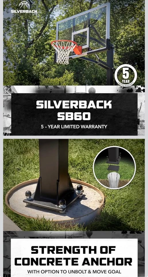 SILVERBACK OUTDOOR IN-GROUND 60-IN Basketball Hoop - photo 3