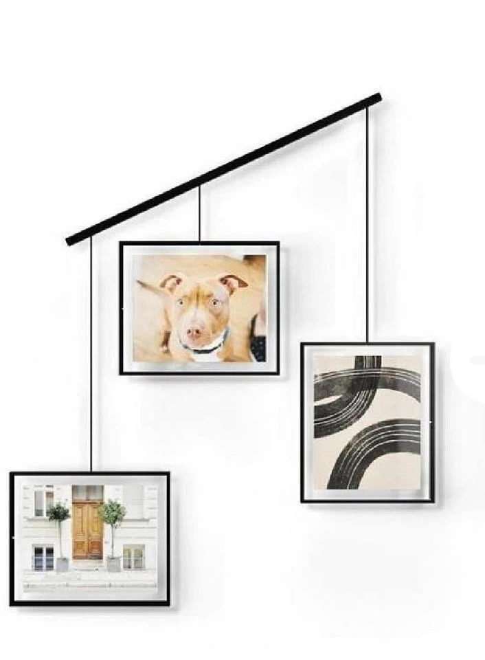 UMBRA EXHIBIT FRAMES, SET OF 3 - BLACK