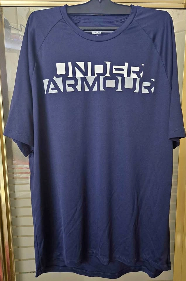 Under Armour Men's Medium Blue Graphic Logo TEE