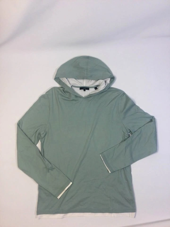 Vince Double Layer Hoodie Mens S Pima Cotton Pullover