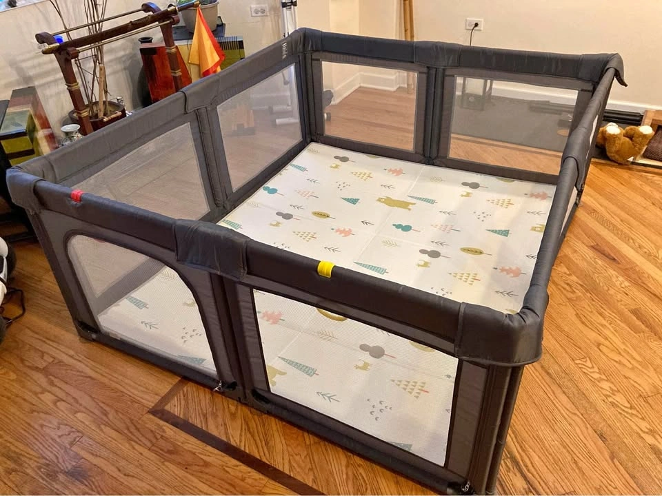 Portable Baby Playpen with Floor Pad
