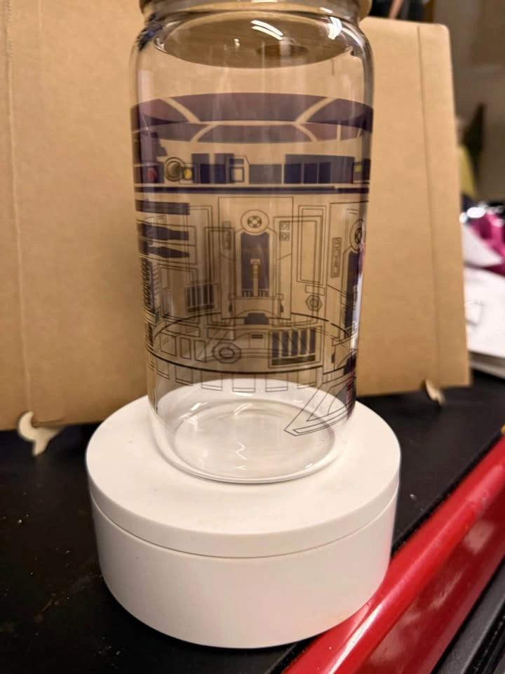 Bamboo Beer Glass - R2D2 Design - Last One! - photo 3