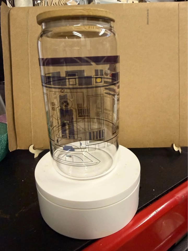 Bamboo Beer Glass - R2D2 Design - Last One! - photo 4