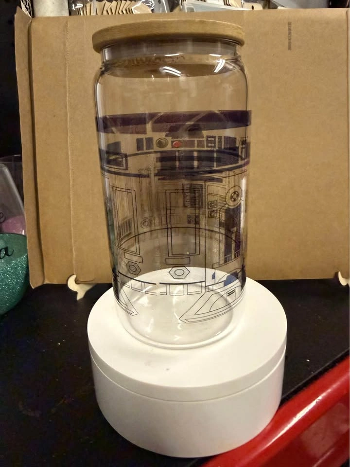 Bamboo Beer Glass - R2D2 Design - Last One! - photo 5
