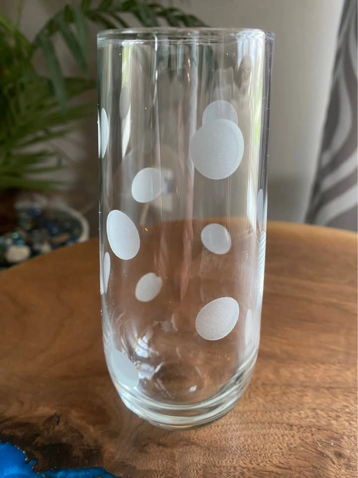 SET OF 4 Dotted KATE SPADE LENOX Glass stemless champagne flutes - photo 2