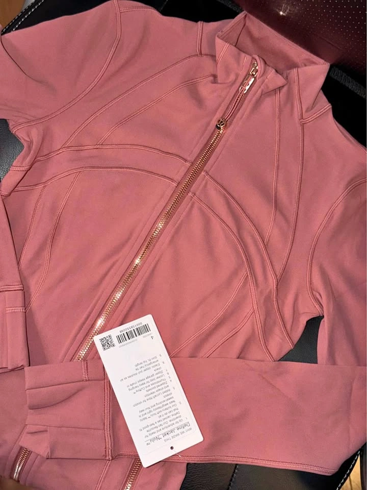 Lululemon Define Jacket - Rose Gold Zipper - Size 4