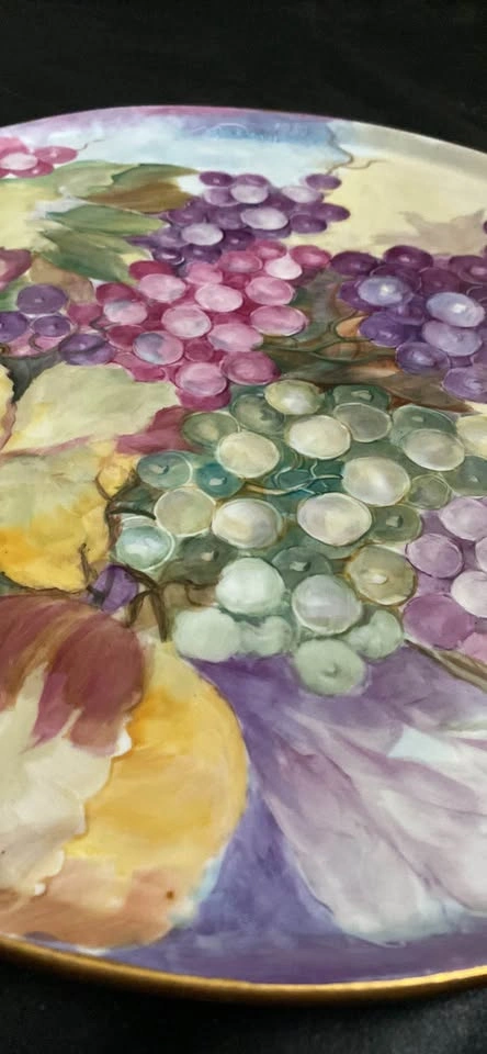 Limoges Antique Hand-Painted Artist-Signed 14.5” Platter - photo 3