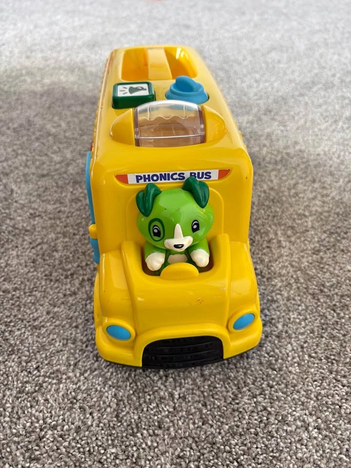 Toy Bus Push Along Vehicle for Toddlers - English Version