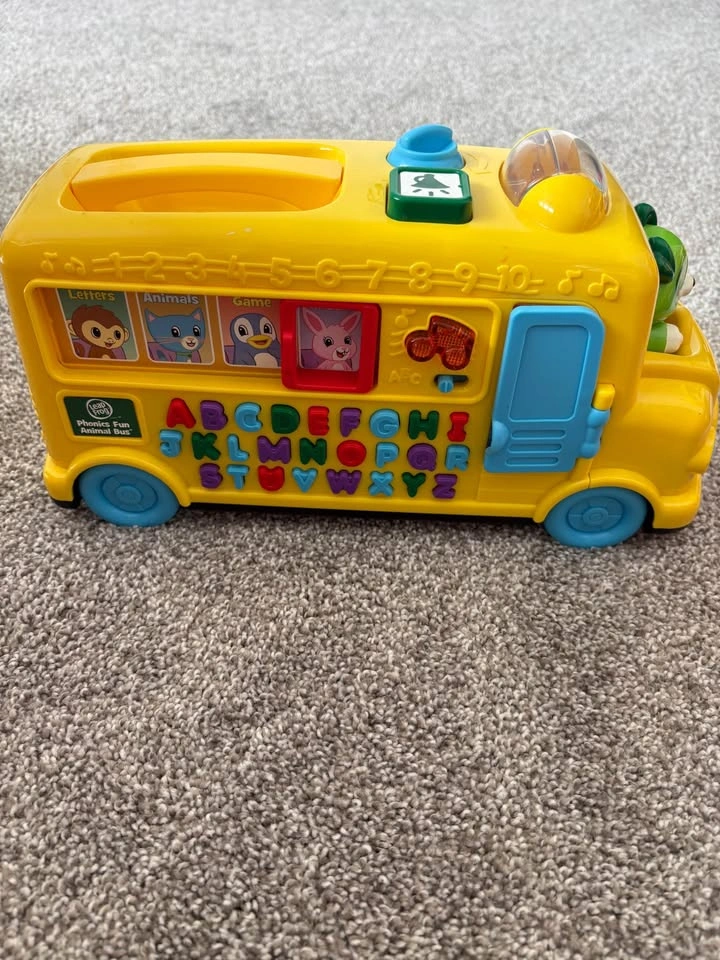 Toy Bus Push Along Vehicle for Toddlers - English Version - photo 2