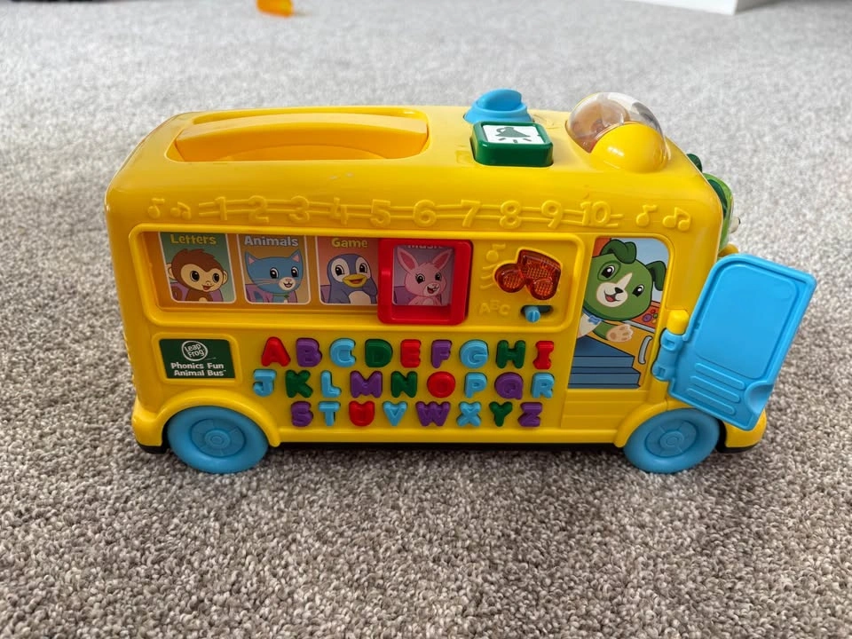 Toy Bus Push Along Vehicle for Toddlers - English Version - photo 3