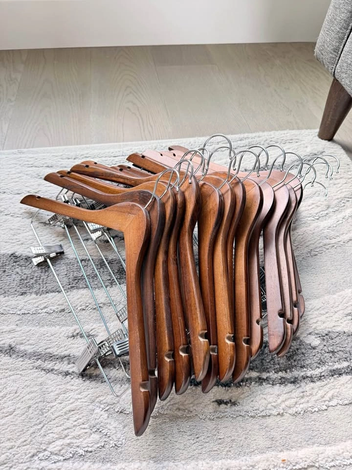 Wooden Clip Hangers Set – Heavy Duty (Like New)