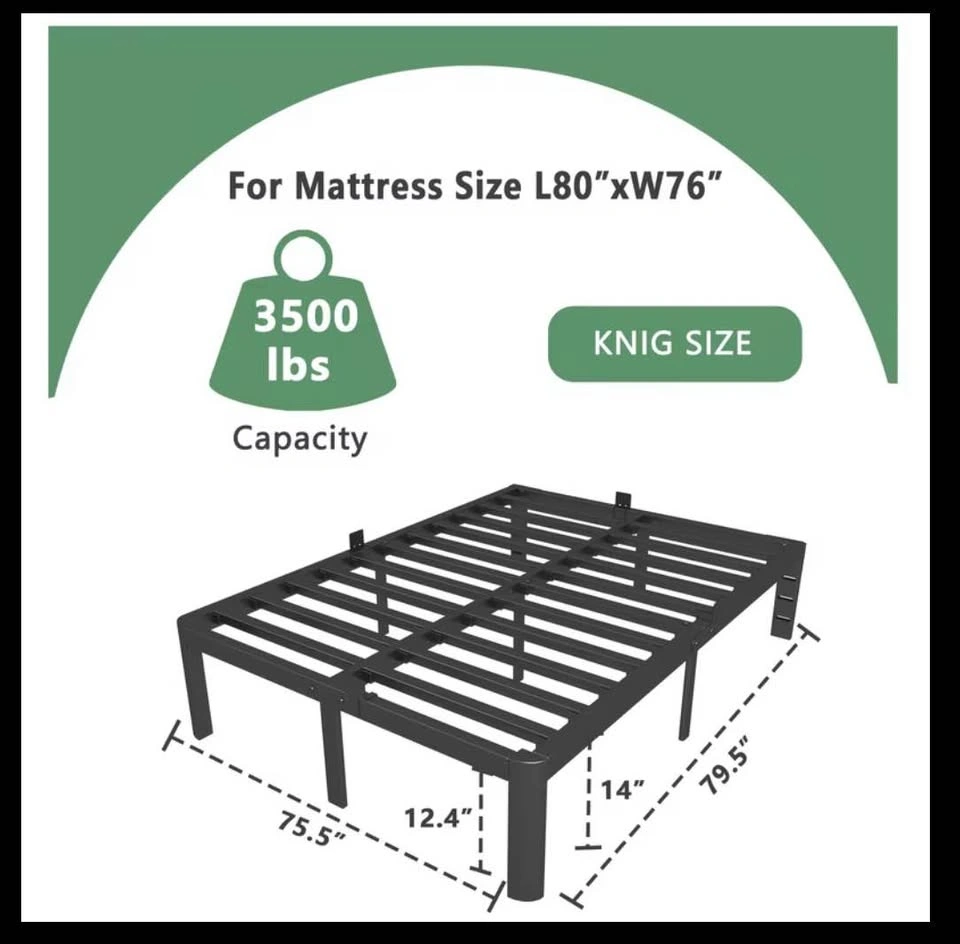 Metal king bed frame - photo 3