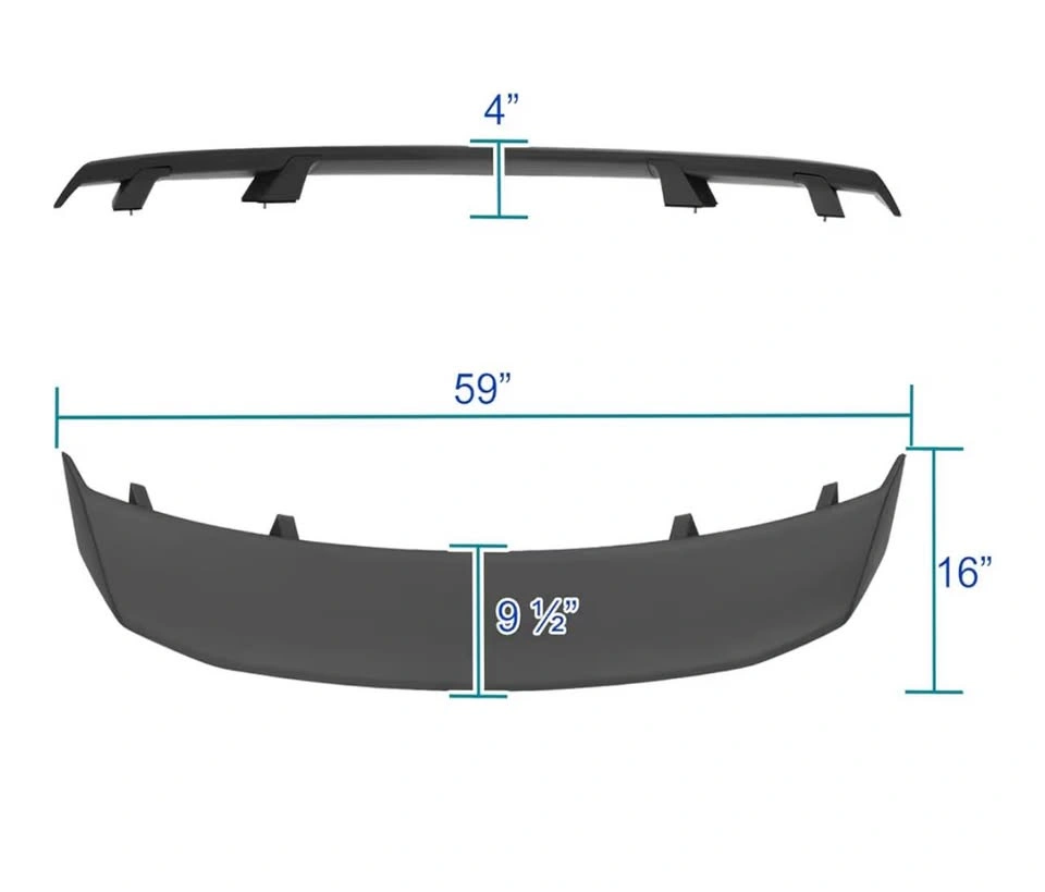 SPEC-D Matte Black 4-Pedestal Rear Spoiler - Brand New - photo 3