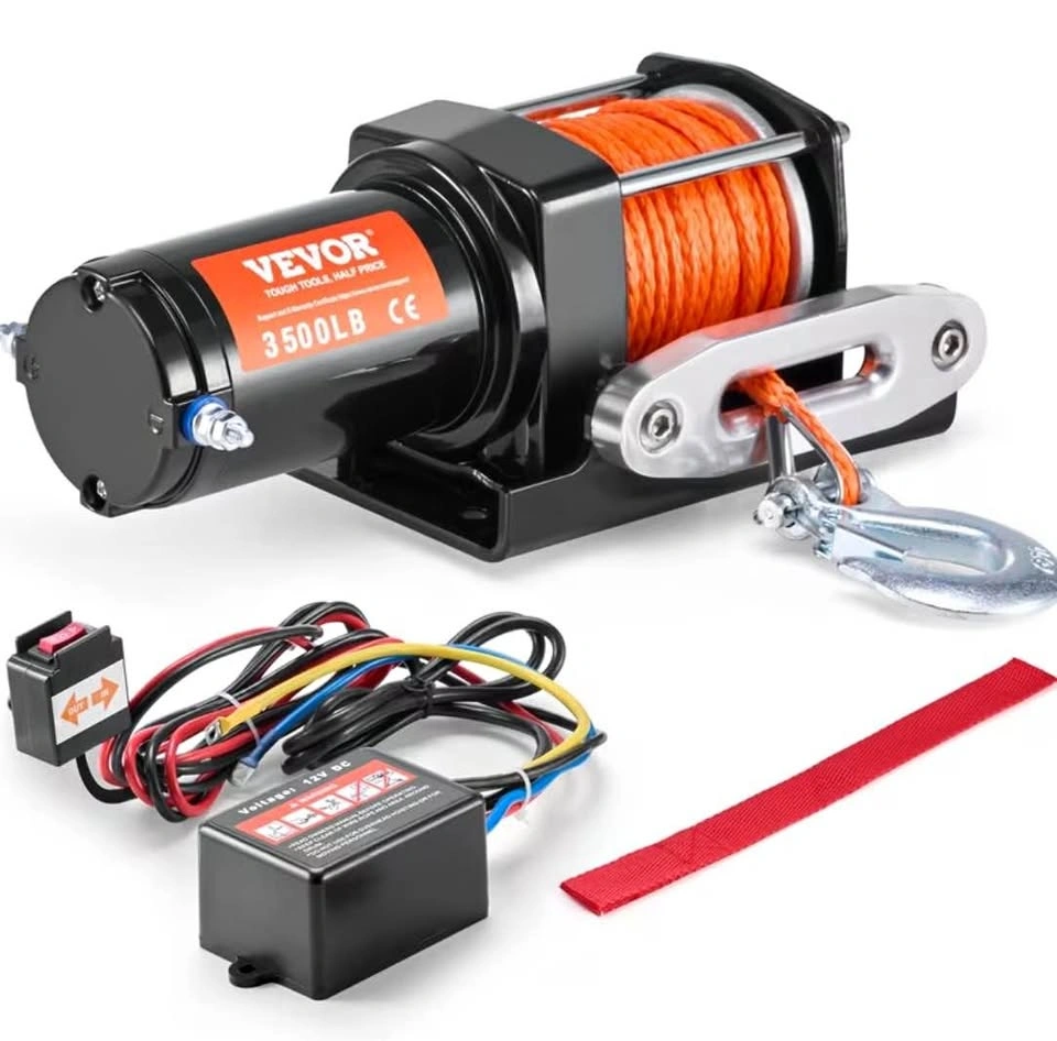 VEVOR Electric Winch ATV UTV 3500 lb Synthetic Rope