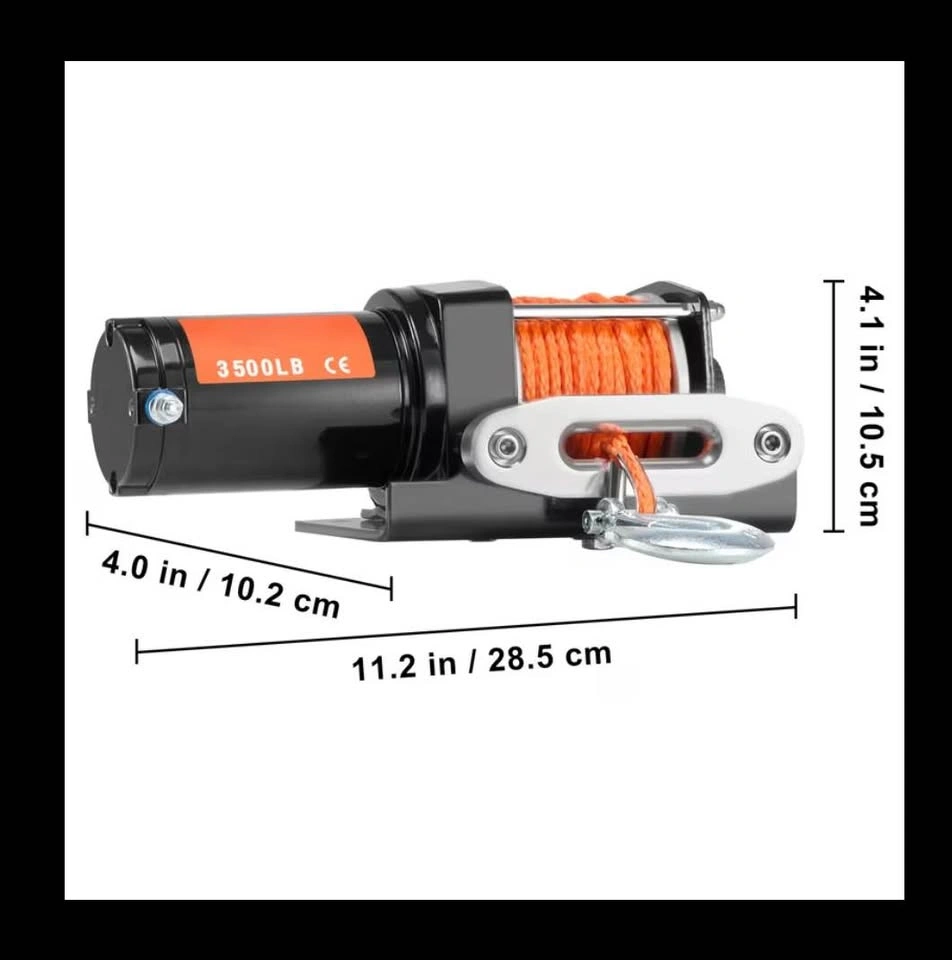 VEVOR Electric Winch ATV UTV 3500 lb Synthetic Rope - photo 4
