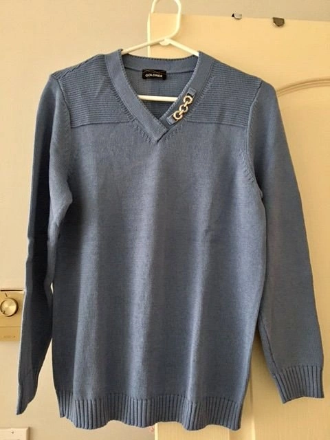 Greyish Blue Pullover and cardigan set