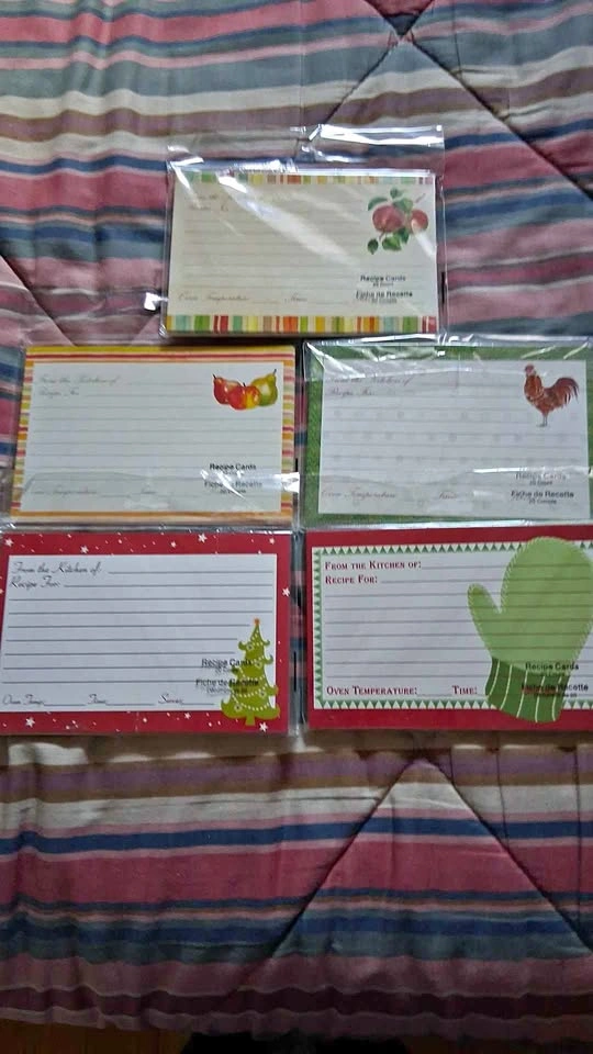 Recipe cards - 20 cards per pack. 4x6