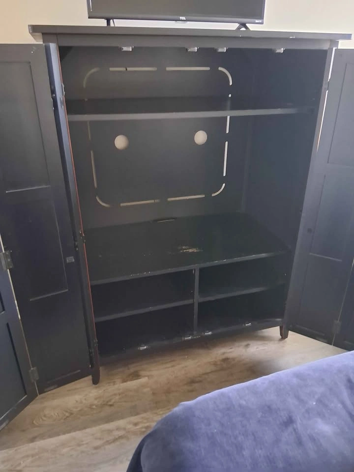 Bombay black rustic armoire - photo 2