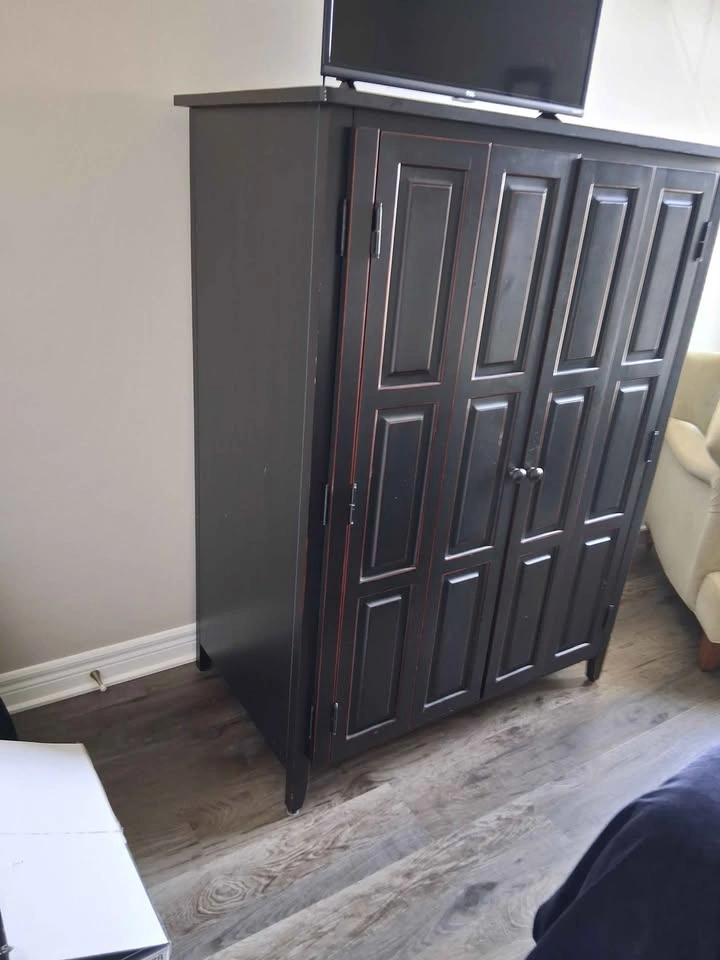 Bombay black rustic armoire - photo 3