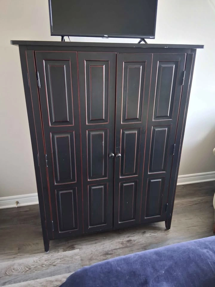 Bombay black rustic armoire - photo 4