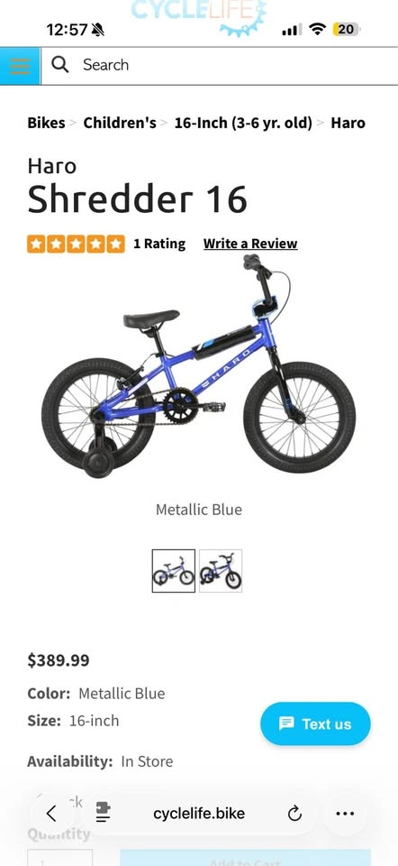 Haro Shredder 16” Kids Bike + Helmet - photo 3