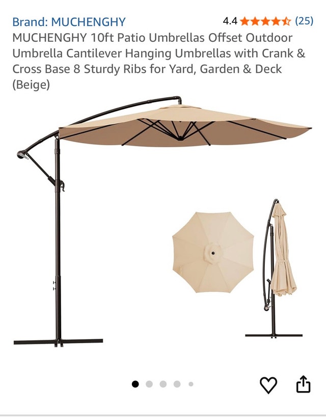 Eight rib Umbrella frame and baseonly !
