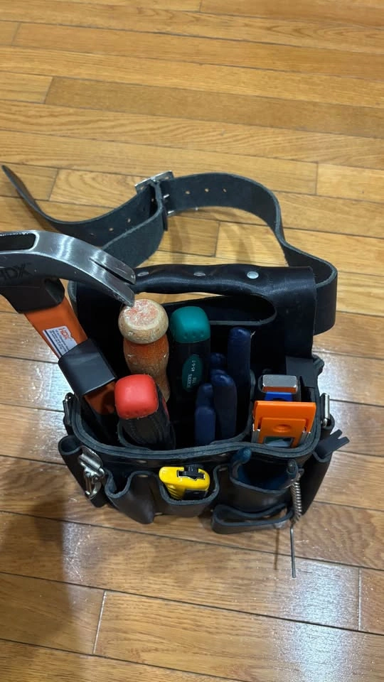 Contractor Tool Bundle – RIDGID Drill + Hand Tools + Leather Bag - photo 2