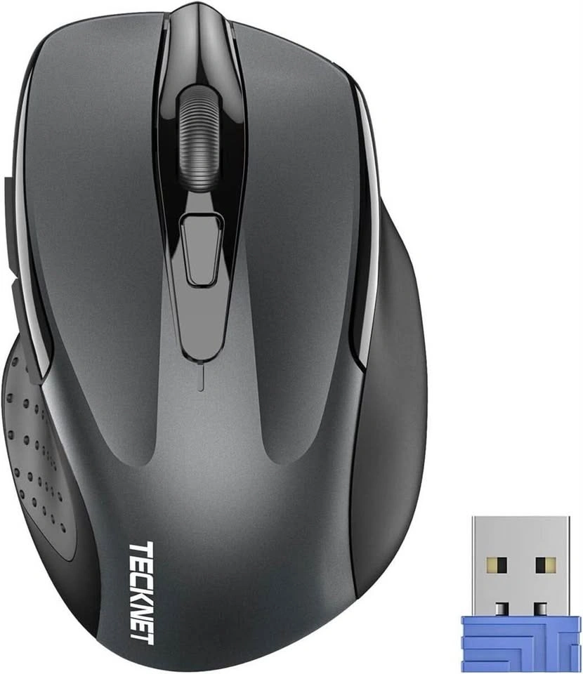 TECKNET Wireless Mouse, 2.4G Ergonomic Optical Mouse, 6 Buttons - photo 2