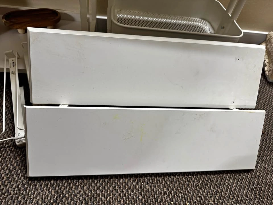 IKEA White Wall Shelves with Brackets