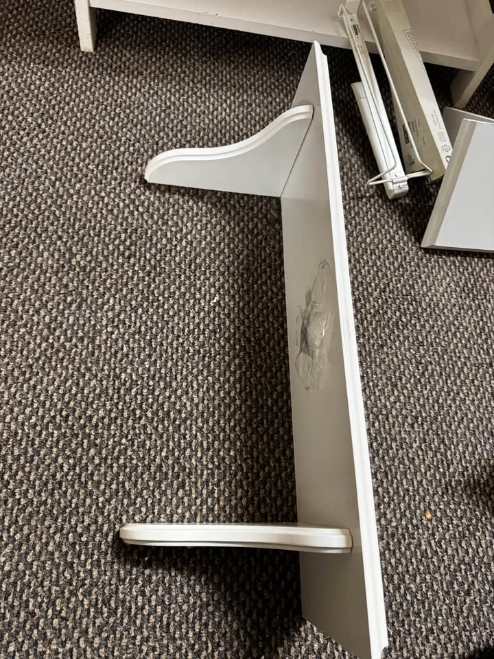 IKEA White Wall Shelves with Brackets - photo 2
