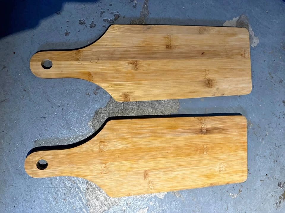Set of 5 Wooden and Cork Serving Boards