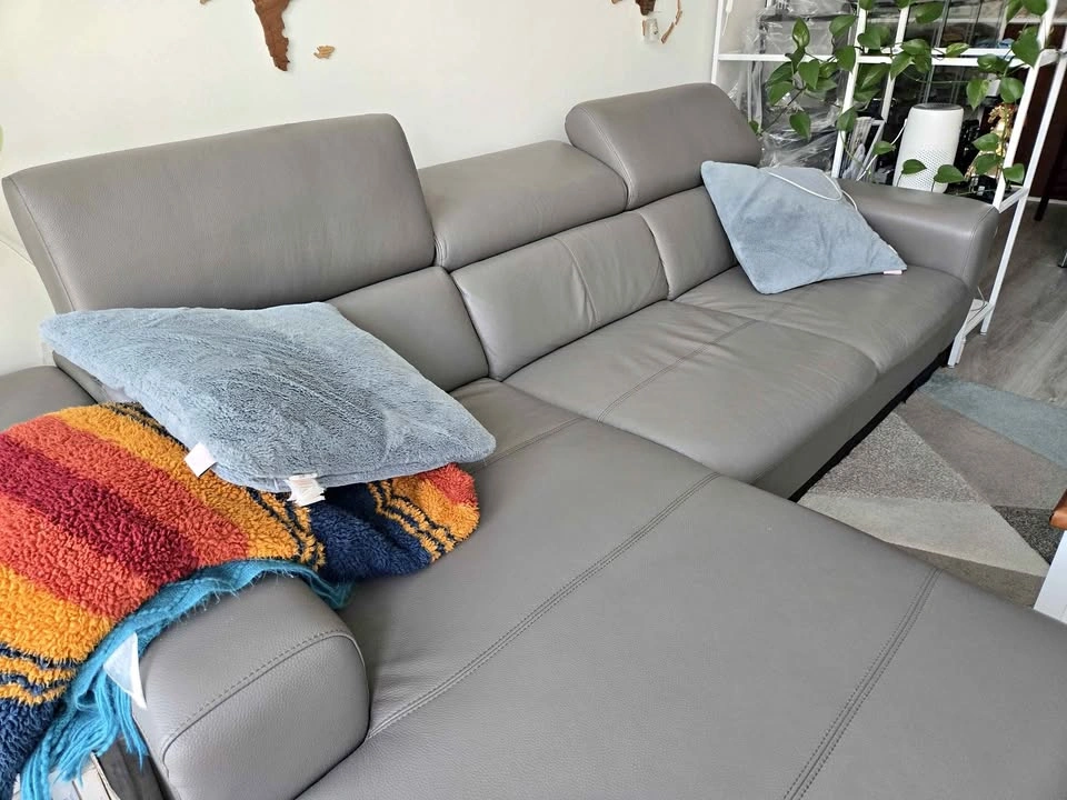 Gray Sectional Sofa Couch - photo 2