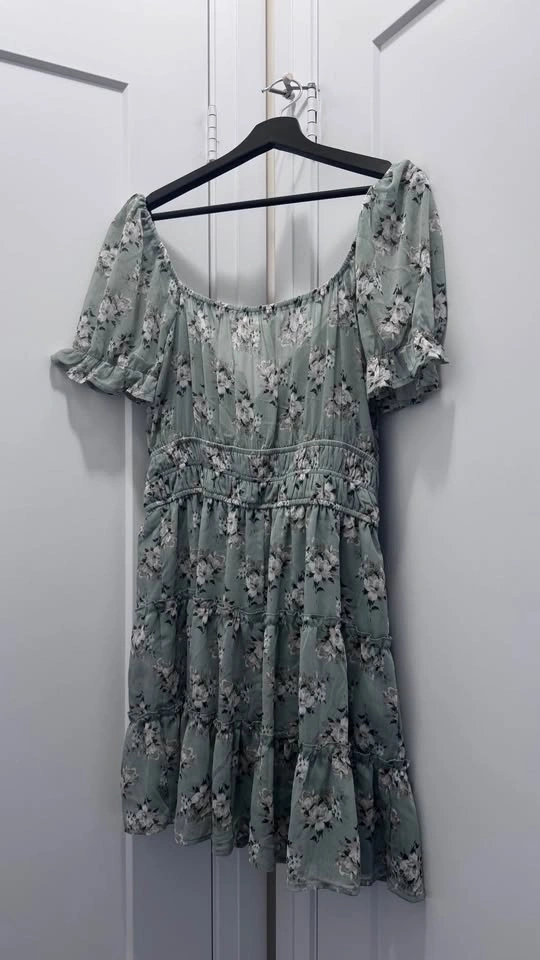 Sage Floral Dress - photo 4