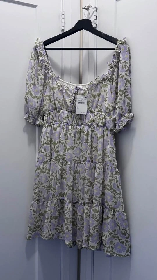 Lavendar Floral Dress - Size Large - photo 2